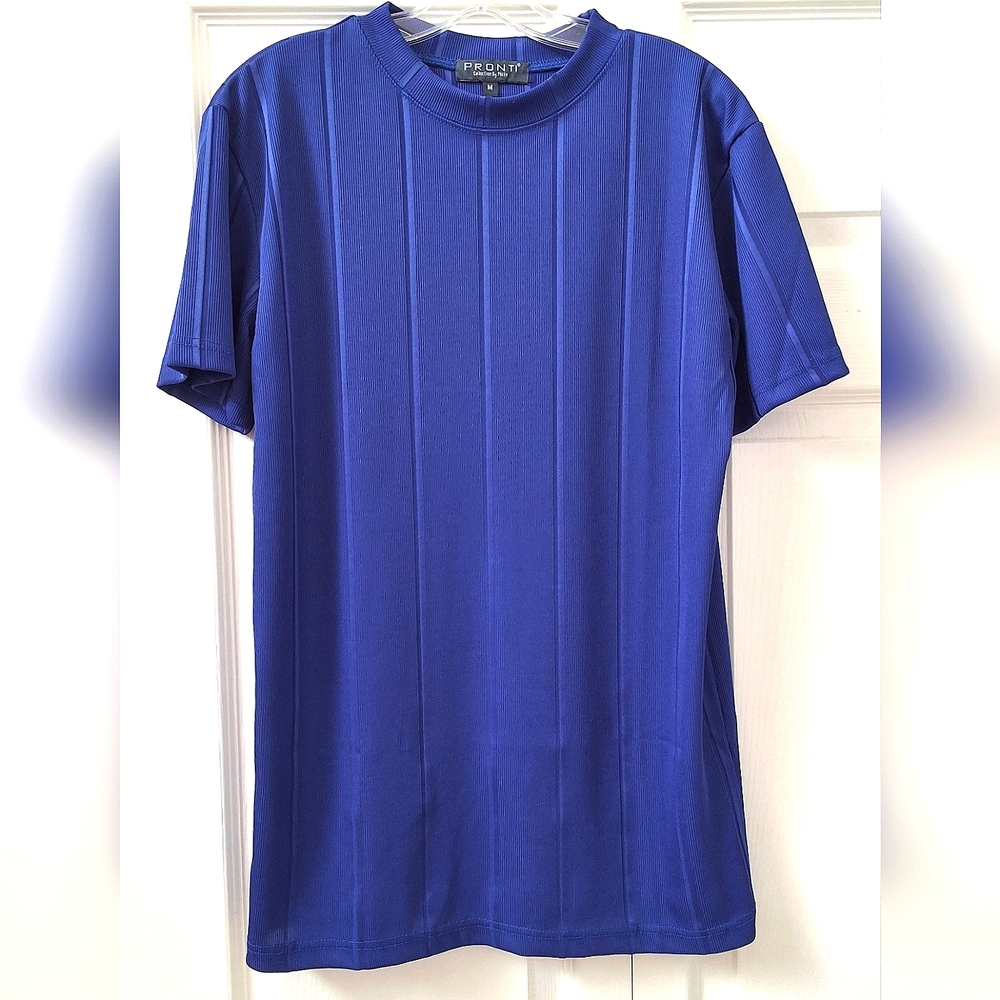 Pronti Collection, MEN'S Medium, Deep Cobalt Blue Top
